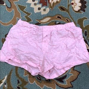 VS pink pajama shorts in pink